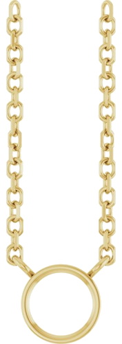 Pakabukas „Bezel-Set Solitaire“ 585 Geltonojo Aukso Round 4mm (1)