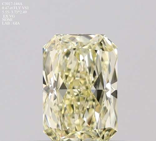 0.47 carat Fancy Light Yellow-VS1 Natūralus Radiant Deimantas (1)