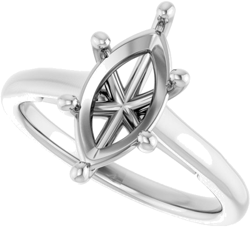 Sužadėtuvių Žiedas „Solitaire“ 417 Baltojo Aukso Marquise 12mm x 6mm (5)