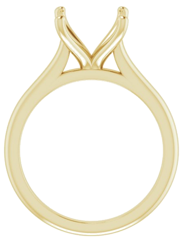 Sužadėtuvių Žiedas „Solitaire“ 585 Geltonojo Aukso Round 10mm (2)