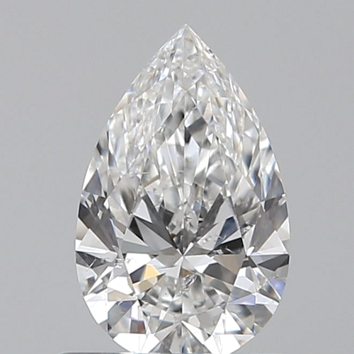 0.6 carat F-SI2 Natūralus Pear Deimantas (1)