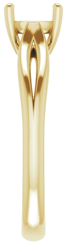 14K Yellow 6 mm Cushion Engagement Ring Mounting (4)