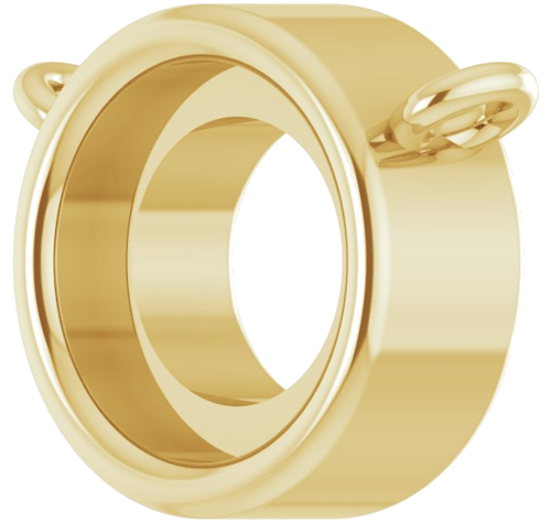 14K Yellow 5 mm Round Rose-Cut Bezel-Set Necklace Center (2)