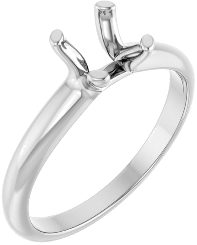 Sužadėtuvių Žiedas „Solitaire“ 417 Baltojo Aukso Round 6.5mm (1)