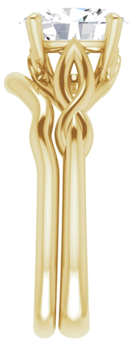 14K Yellow  9x7 mm Oval Solitaire Engagement Ring Mounting (9)