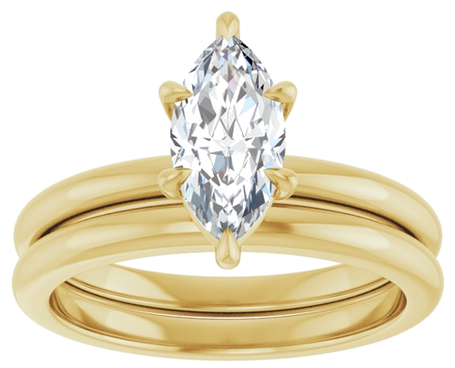 Sužadėtuvių Žiedas „Claw-Prong“ 10k yellow gold Marquise 10mm x 5mm (8)