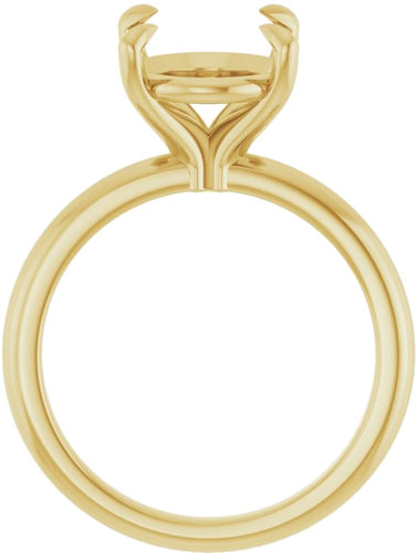 14K Yellow 12x10 mm Oval Solitaire Engagement Ring Mounting (1)