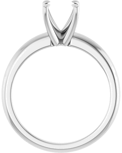 Sužadėtuvių Žiedas „Claw-Prong Solitaire“ 14k white gold Square 5mm (2)