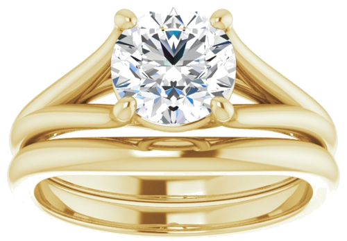 Sužadėtuvių Žiedas „Solitaire“ 14k yellow gold Round 7mm (8)