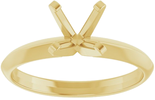 Sužadėtuvių Žiedas „Solitaire“ 585 Geltonojo Aukso Round 6.5mm (3)