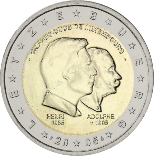 2005 Luxembourg Great Dukes 2 euro coin (1)