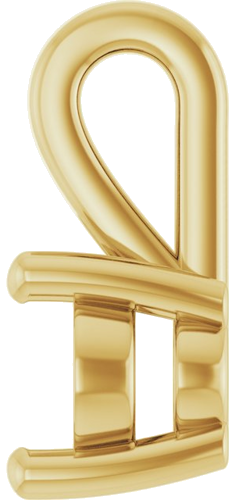 Pakabukas „Solitaire Charm“ 14k yellow gold Oval 7mm x 5mm (3)