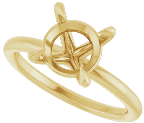 Sužadėtuvių Žiedas „Claw-Prong Solitaire“ 14k yellow gold Round 8.8mm (5)