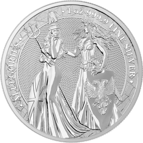 1 oz Alegorijos: Germanija ir Britanija 2019 sidabrinė moneta (1)