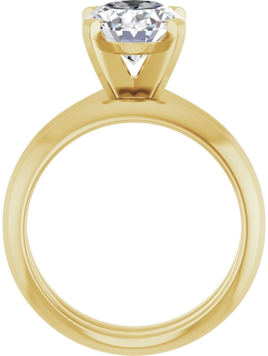 Sužadėtuvių Žiedas „Knife-Edge“ 14k yellow gold Oval 10mm x 8mm (7)