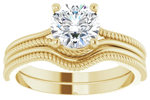 Sužadėtuvių Žiedas „Solitaire“ 14k yellow gold Round 6.5mm (8)