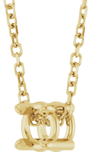 Pakabukas „Solitaire Slide“ 585 Geltonojo Aukso Round 4mm (2)