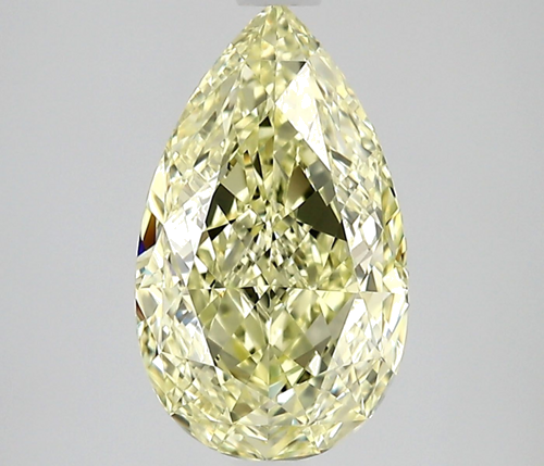 2.14 carat Fancy Light Yellow-IF Natūralus Pear Deimantas (1)