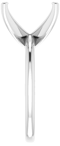 14K White  11x9 mm Emerald Solitaire Engagement Ring Mounting (4)