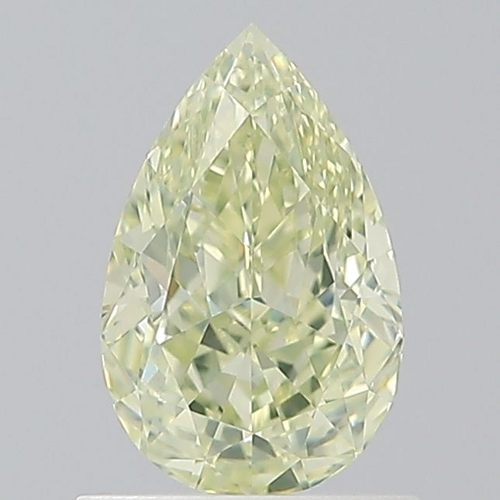 1.01 carat Fancy Light Greenish Yellow-VVS2 Natūralus Pear Deimantas (1)