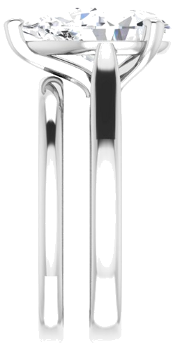 Sužadėtuvių Žiedas „Solitaire“ 585 Baltojo Aukso Pear Shape 12mm x 8mm (9)