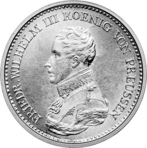 1 Taleris (1816-1822) Friedrichas Vilhelmas III Prūsijos karalystė sidabrinė moneta (1)