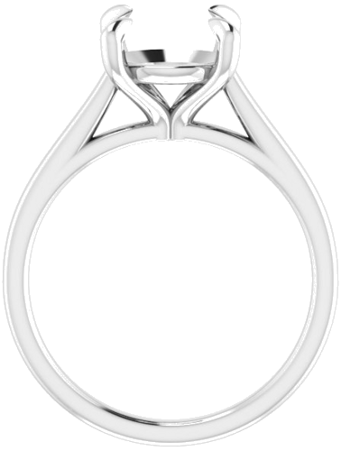 14K White  9 mm Round Solitaire Engagement Ring Mounting (2)