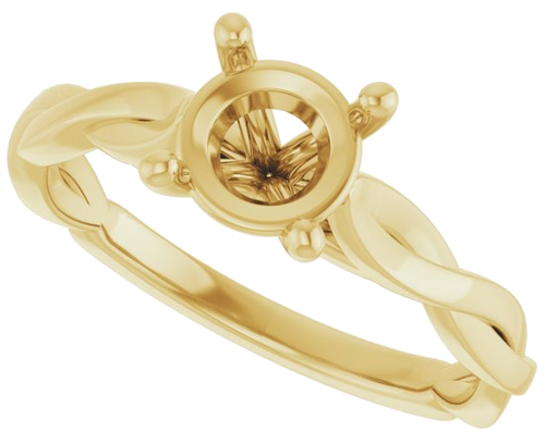 Sužadėtuvių Žiedas „Infinity-Inspired“ 14k yellow gold Round 6.5mm (5)
