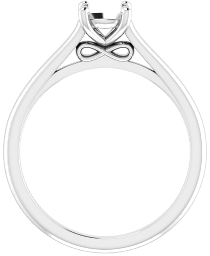 Platinum  5.5 mm Round Solitaire Engagement Ring Mounting (2)