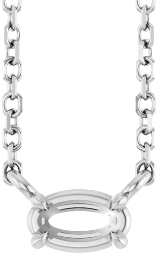 Pakabukas „Solitaire“ 925 Sidabro Oval 5mm x 3mm (1)