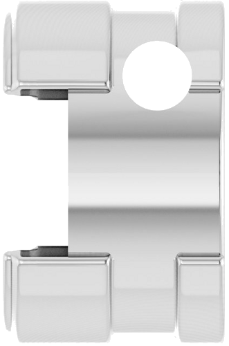 Pakabukas „Round Half-Bezel Slide“ 14k white gold Round 9mm (3)