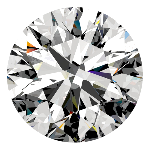 0.5 carat I-VS2 Excellent cut Natūralus Round Deimantas (1)