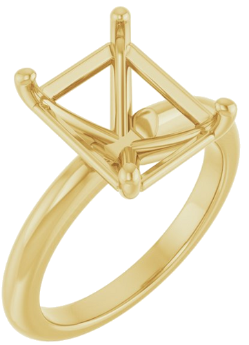 Sužadėtuvių Žiedas 14k yellow gold Emerald 11mm x 9mm (1)