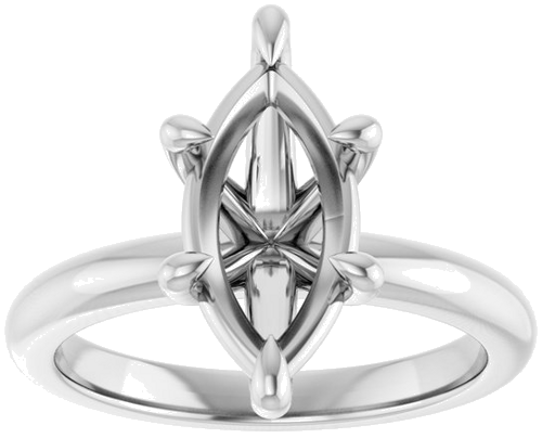 Sužadėtuvių Žiedas „Claw-Prong“ 14k white gold Marquise 13mm x 6.5mm (3)
