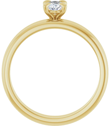 14K Yellow  6x4 mm Oval Solitaire Engagement Ring Mounting (7)