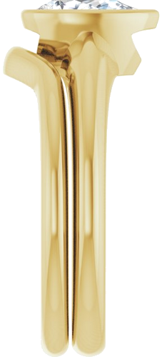 Sužadėtuvių Žiedas „Bezel-Set Solitaire“ 14k yellow gold Pear 8mm x 5mm (9)