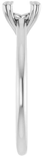 Sužadėtuvių Žiedas „Double Claw-Prong“ 950 Platinos Round 6mm (4)