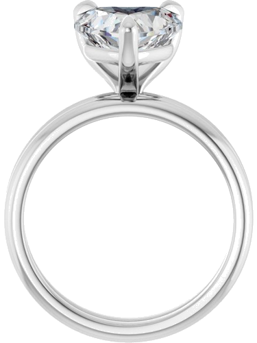 Sužadėtuvių Žiedas „Solitaire“ 14k white gold Heart 9mm (7)