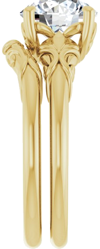 Sužadėtuvių Žiedas „Solitaire“ 14k yellow gold Round 8mm (9)
