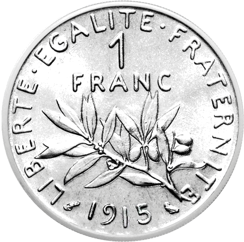 1 Franc Sower (1898-1920) France Silver Coin (2)
