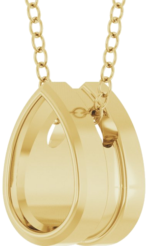 Pakabukas „Solitaire“ 14k yellow gold Pear 6mm x 4mm (2)