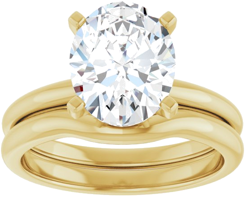 Sužadėtuvių Žiedas 14k yellow gold Oval 10mm x 8mm (8)