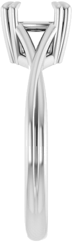 Platinum 7 mm Cushion Solitaire Engagement Ring Mounting (4)