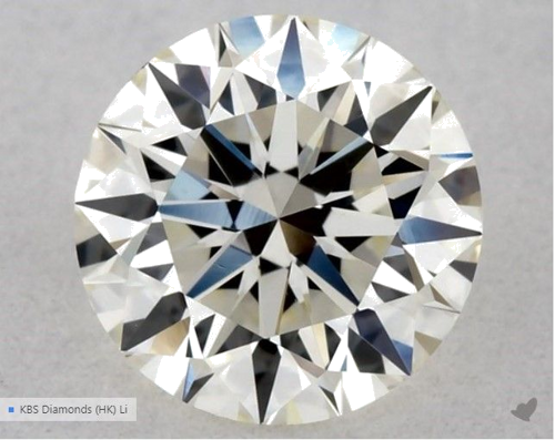 0.51 carat K-VVS2 Excellent cut Natūralus Round Deimantas (1)