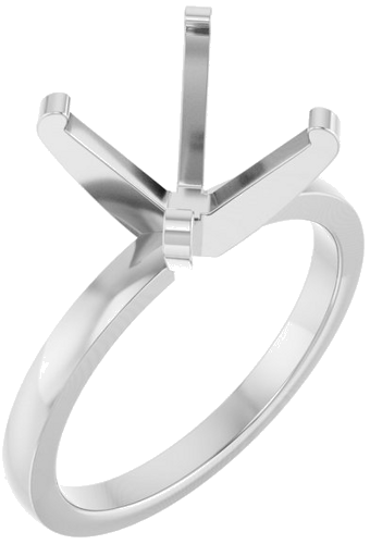 14K White 10.2 mm Round 4-Prong Engagement Ring Mounting (1)