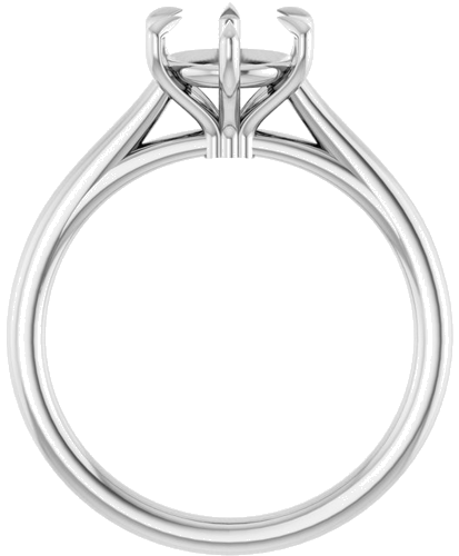 Sužadėtuvių Žiedas „Claw-Pong“ 14k white gold Round 7.4mm (2)