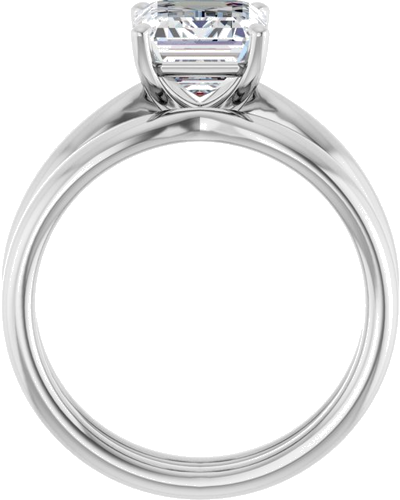 Sužadėtuvių Žiedas „Solitaire“ 585 Baltojo Aukso Emerald 9mm x 7mm (7)