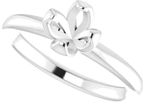 Sužadėtuvių Žiedas „Solitaire“ 14k white gold Round 6.5mm (5)