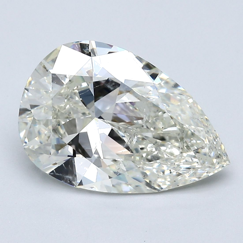 4.71 carat K-SI2 Natūralus Pear Deimantas (1)