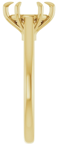 Sužadėtuvių Žiedas „Claw-Pong“ 14k yellow gold Round 8mm (4)